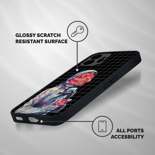 Robot Rose Shockproof Hybrid Protection (Metal + TPU) Back Case Cover