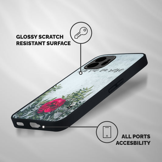 Rose Life Shockproof Hybrid Protection (Metal + TPU) Back Case Cover