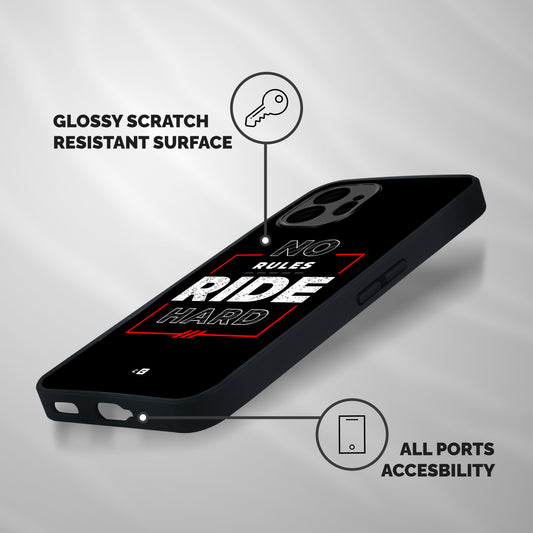 Rules Ride Hard Shockproof Hybrid Protection (Metal + TPU) Back Case Cover