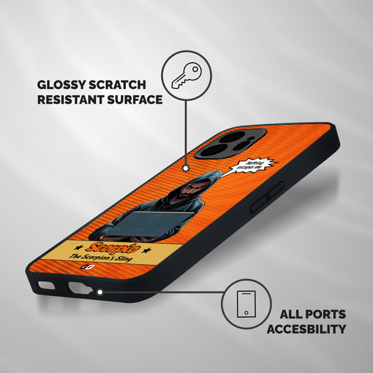 Scorpio Warning Shockproof Hybrid Protection (Metal + TPU) Back Case Cover