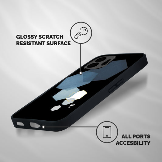 Shades Of Blue Shapes Shockproof Hybrid Protection (Metal + TPU) Back Case Cover