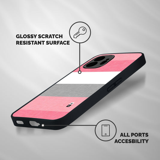 Shades Pink Stripes Shockproof Hybrid Protection (Metal + TPU) Back Case Cover