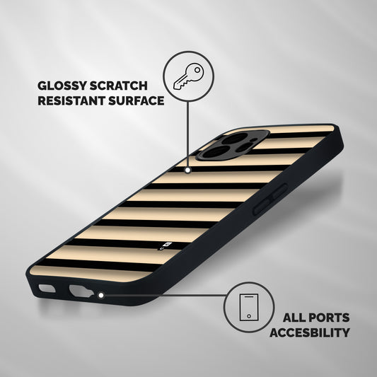 Shadow Stripes Shockproof Hybrid Protection (Metal + TPU) Back Case Cover