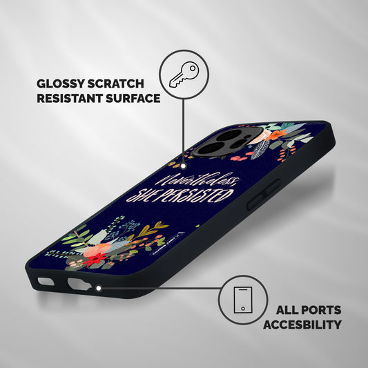 She Persisted Shockproof Hybrid Protection (Metal + TPU) Back Case Cover