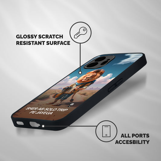 Sher Solo Trip Shockproof Hybrid Protection (Metal + TPU) Back Case Cover