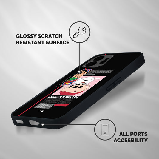 Shinchan Nohara Shockproof Hybrid Protection (Metal + TPU) Back Case Cover