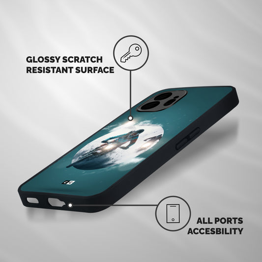 Sky Biker Shockproof Hybrid Protection (Metal + TPU) Back Case Cover
