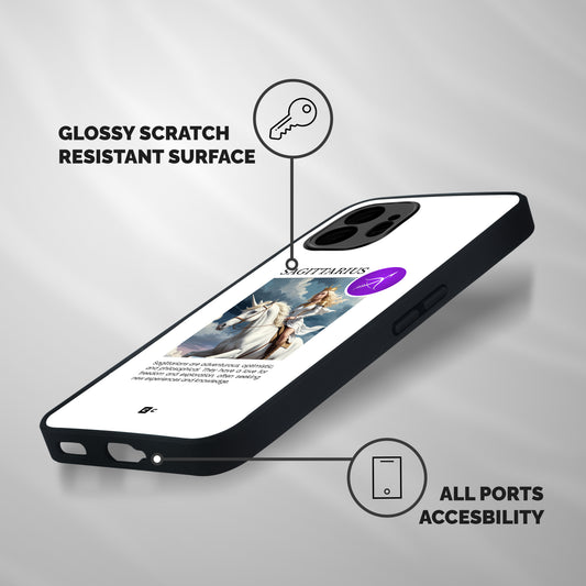 Sparkling Sagittarius Shockproof Hybrid Protection (Metal + TPU) Back Case Cover