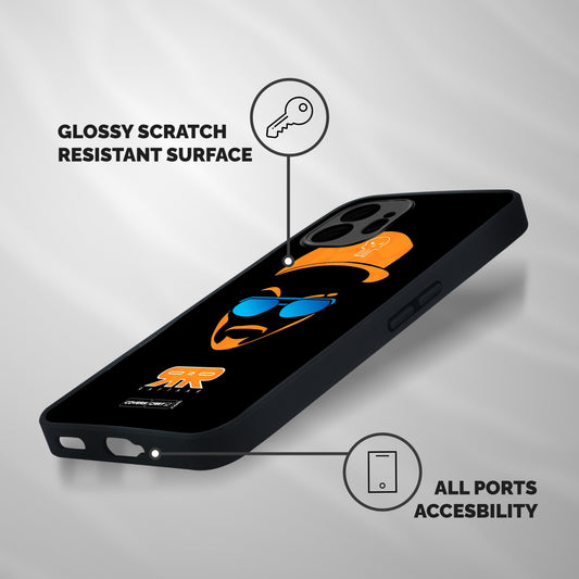Special Raftaar Edition Orange Shockproof Hybrid Protection (Metal + TPU) Back Case Cover