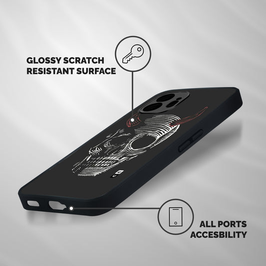 Spooky Face Shockproof Hybrid Protection (Metal + TPU) Back Case Cover