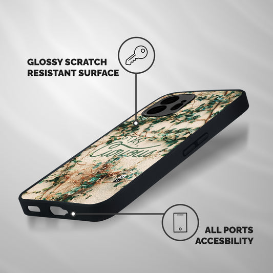 Stay Curious Shockproof Hybrid Protection (Metal + TPU) Back Case Cover