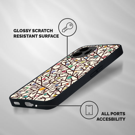 Stem Pattern Shockproof Hybrid Protection (Metal + TPU) Back Case Cover