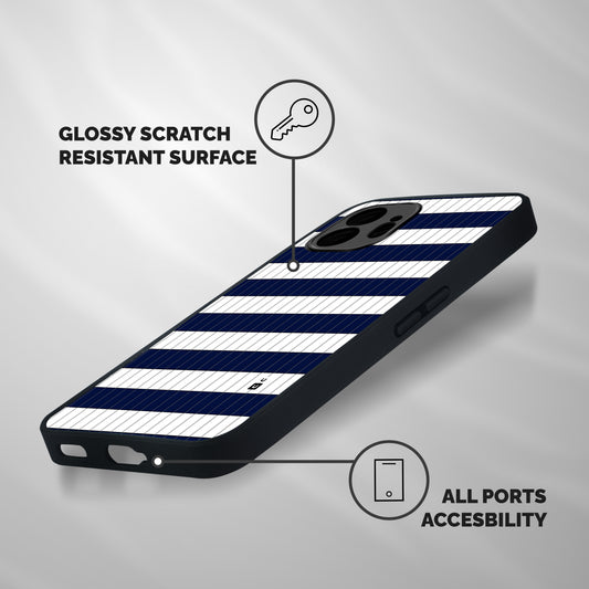 Step Stripes Shockproof Hybrid Protection (Metal + TPU) Back Case Cover