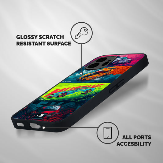 Super Racing Car Shockproof Hybrid Protection (Metal + TPU) Back Case Cover
