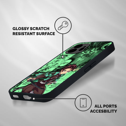 Tanjiro Manga Shockproof Hybrid Protection (Metal + TPU) Back Case Cover