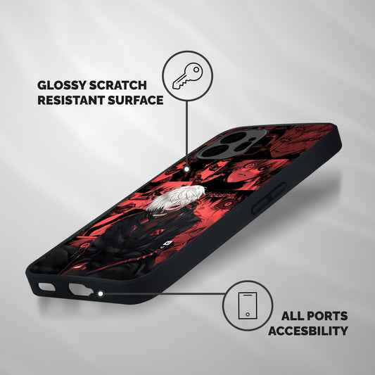 Toukyo Ghoul Kaneki Manga Shockproof Hybrid Protection (Metal + TPU) Back Case Cover