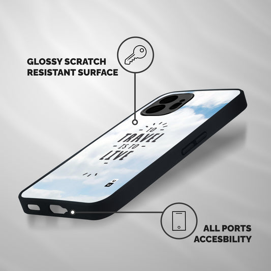 Travel is Life Shockproof Hybrid Protection (Metal + TPU) Back Case Cover