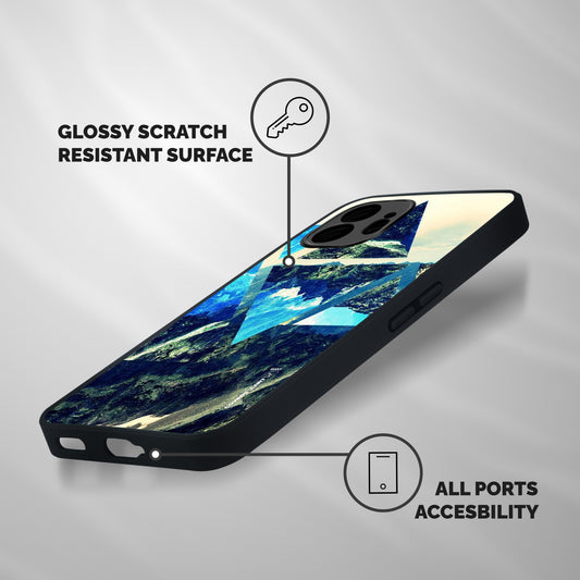 Triangular View Shockproof Hybrid Protection (Metal + TPU) Back Case Cover