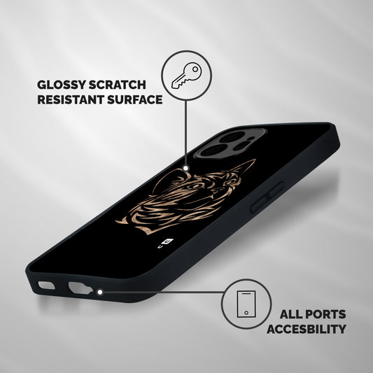 Tribal Cat Shockproof Hybrid Protection (Metal + TPU) Back Case Cover