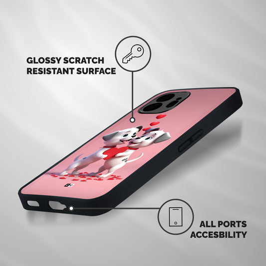 Two Puppies Together Shockproof Hybrid Protection (Metal + TPU) Back Case Cover