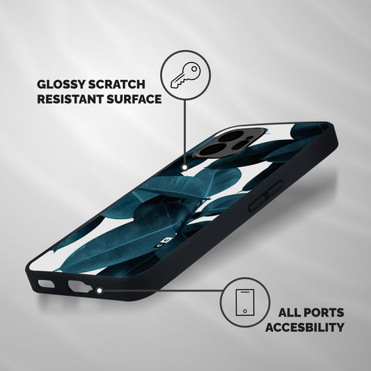 Very Aesthetic Leafs Shockproof Hybrid Protection (Metal + TPU) Back Case Cover
