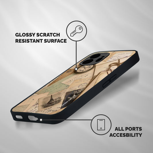 Vintage Postcards Shockproof Hybrid Protection (Metal + TPU) Back Case Cover