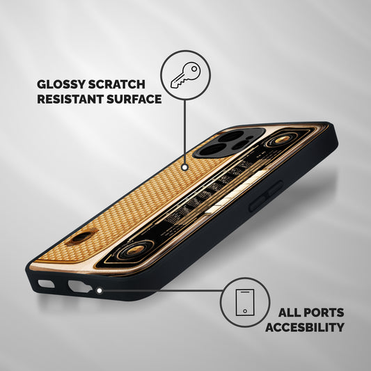 Vintage Radio Shockproof Hybrid Protection (Metal + TPU) Back Case Cover