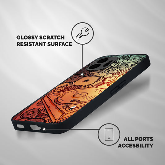 Vinyl Design Shockproof Hybrid Protection (Metal + TPU) Back Case Cover