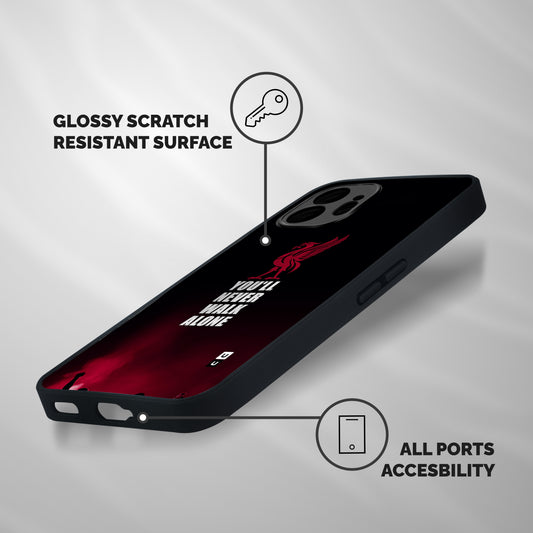 Walk Alone Shockproof Hybrid Protection (Metal + TPU) Back Case Cover