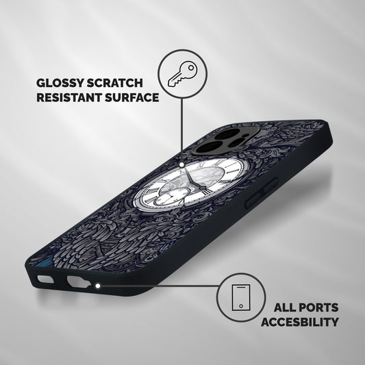 Wall Clock Shockproof Hybrid Protection (Metal + TPU) Back Case Cover