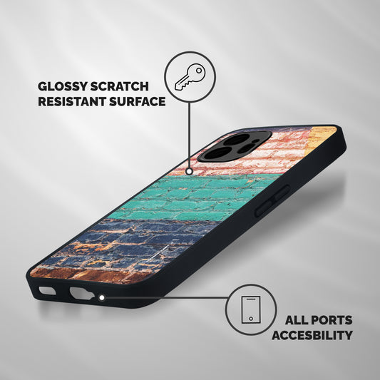 Wall Grafitty Shockproof Hybrid Protection (Metal + TPU) Back Case Cover