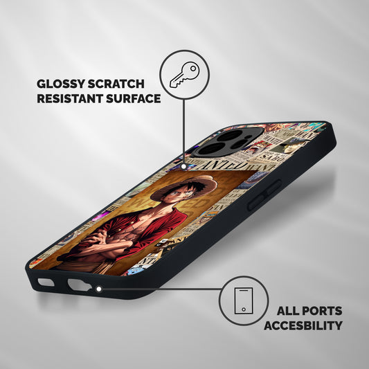 Wanted Luffy Shockproof Hybrid Protection (Metal + TPU) Back Case Cover (Copy)