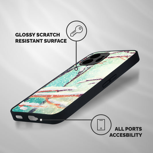 Winter Season Shockproof Hybrid Protection (Metal + TPU) Back Case Cover