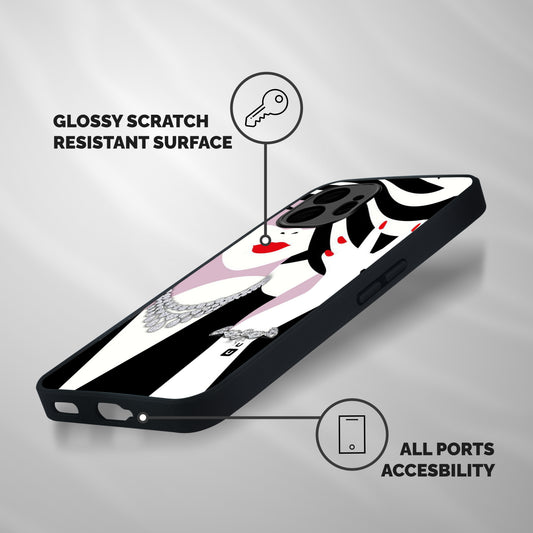 Women Beauty Shockproof Hybrid Protection (Metal + TPU) Back Case Cover