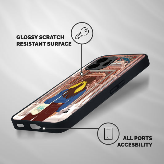 wonderful Girl Shockproof Hybrid Protection (Metal + TPU) Back Case Cover