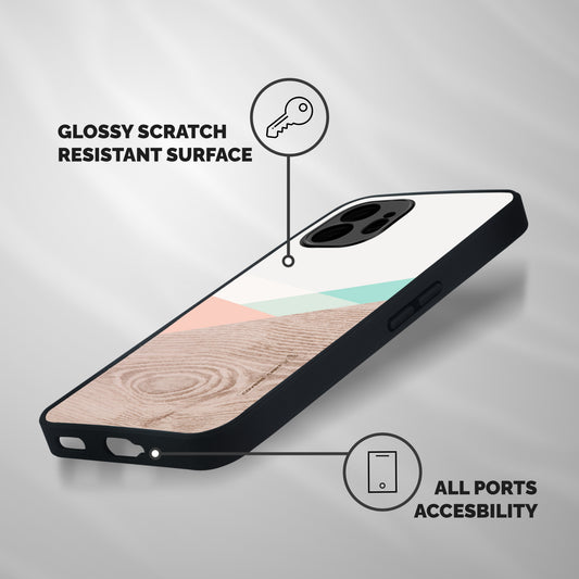 Wooden Fusion Shockproof Hybrid Protection (Metal + TPU) Back Case Cover