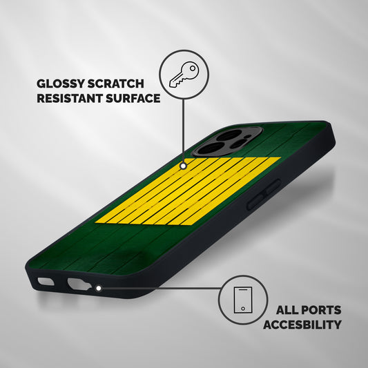 Yellow Fence Shockproof Hybrid Protection (Metal + TPU) Back Case Cover