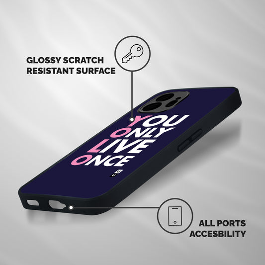 You Live Only Once Shockproof Hybrid Protection (Metal + TPU) Back Case Cover