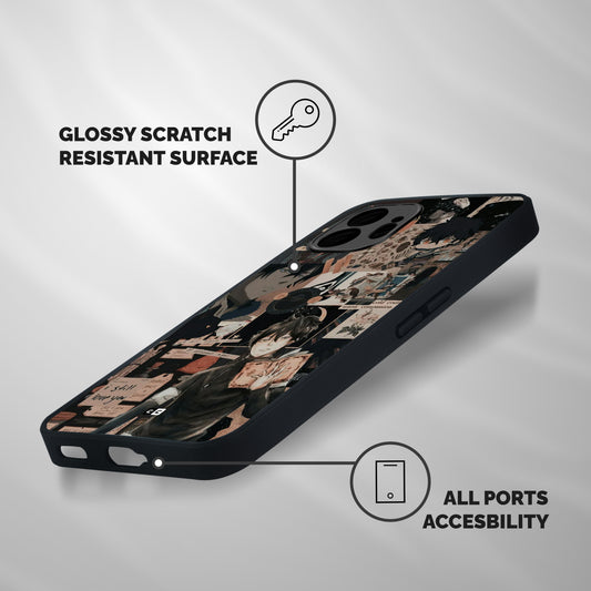 Yuno Collage Shockproof Hybrid Protection (Metal + TPU) Back Case Cover