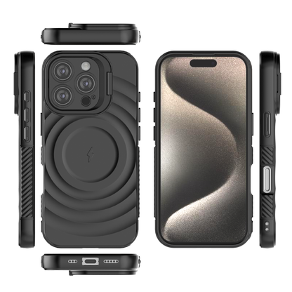 TitanShield Wave Silicone MagSafe Back Case Cover for Apple iPhone 16 Pro Max
