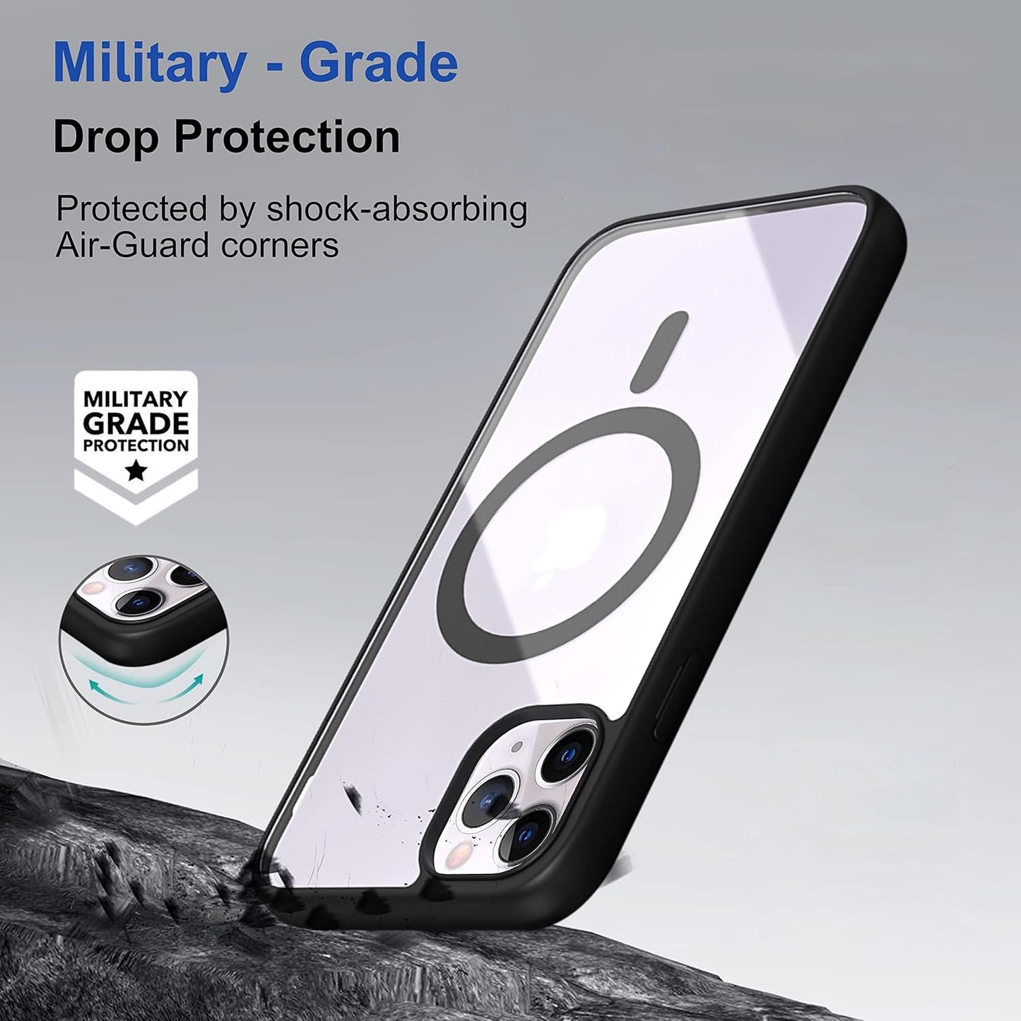 Clear Shockproof Magsafe Back Case Cover for iPhone 11 Pro