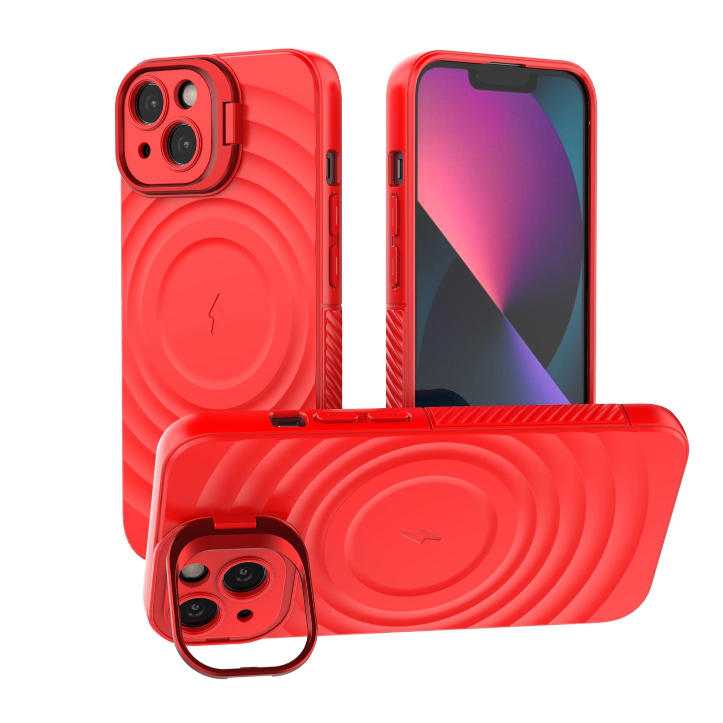 TitanShield Wave Silicone Magsafe Back Case Cover for Apple iPhone 13