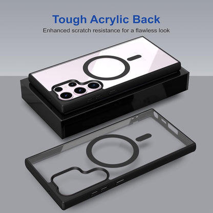 Clear Shockproof Magsafe Back Case Cover for Galaxy S23 Ultra 5G