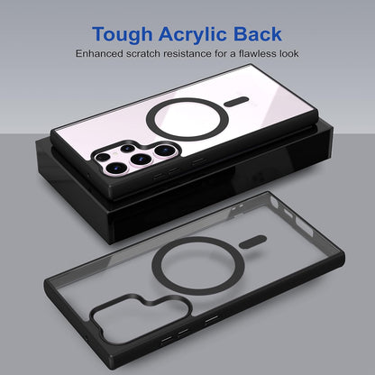 Clear Shockproof Magsafe Back Case Cover for Galaxy S22 Ultra 5G