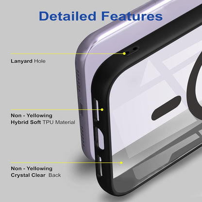 Clear Shockproof Magsafe Back Case Cover for Apple iPhone 7