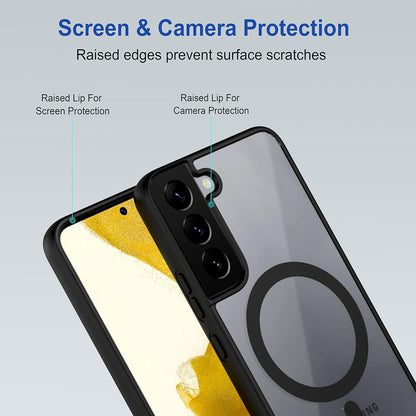 Clear Shockproof Magsafe Back Case Cover for Galaxy S22 5G