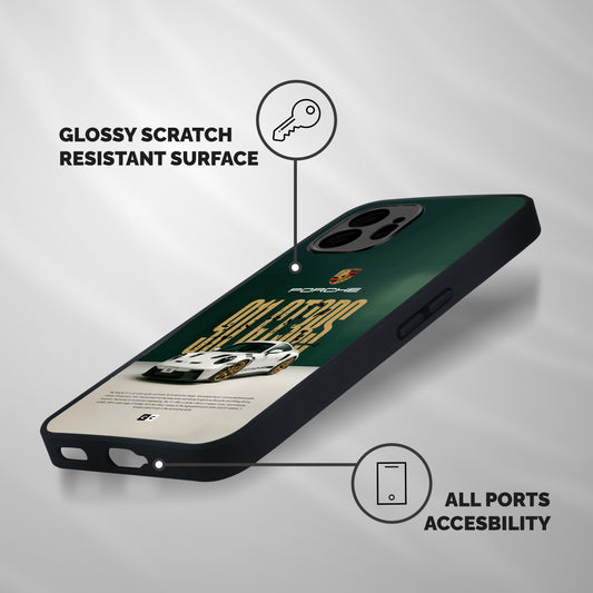911 GT3RS Porsche Shockproof Hybrid Protection (Metal + TPU) Back Case Cover