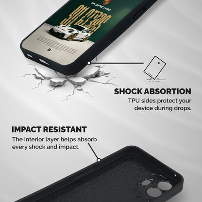 911 GT3RS Porsche Shockproof Hybrid Protection (Metal + TPU) Back Case Cover