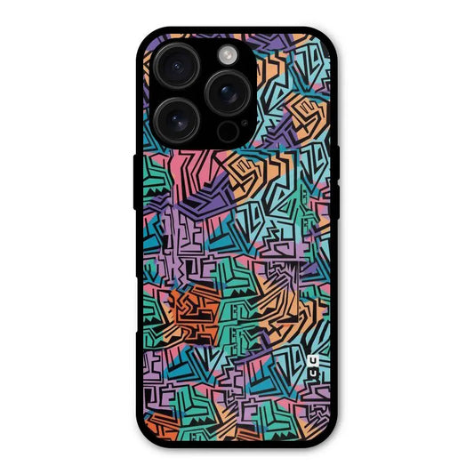 Abstract Lining Colors Shockproof Hybrid Protection (Metal + TPU) Back Case Cover CoversCart