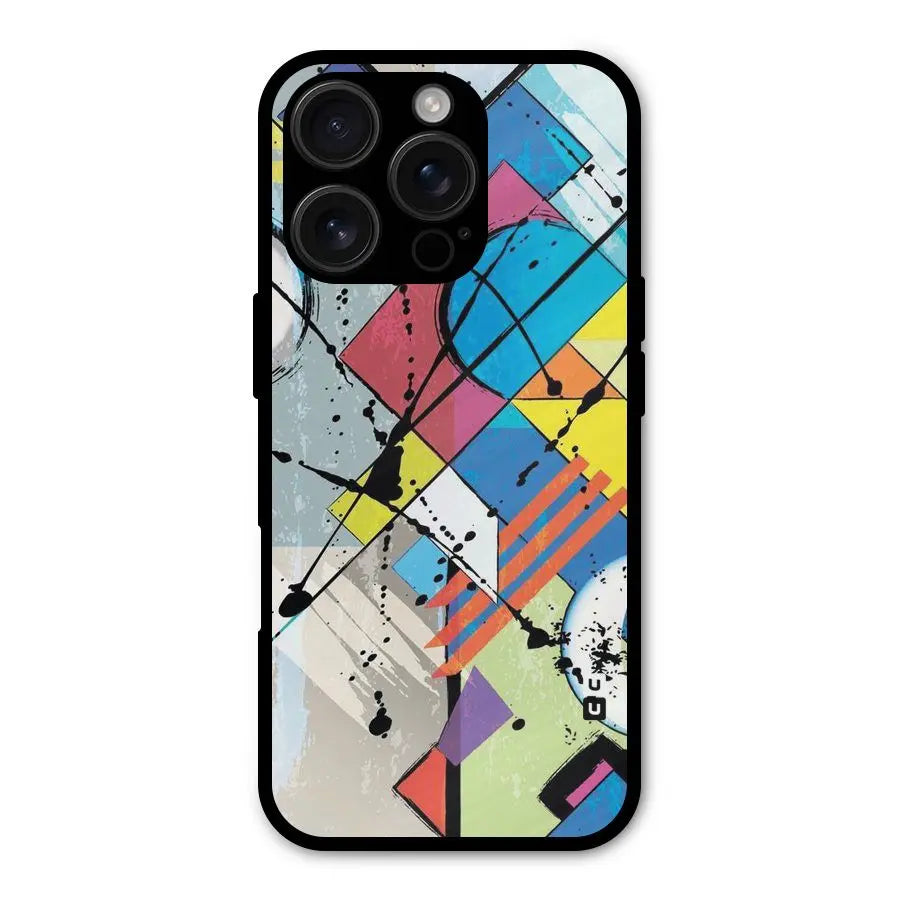 Abstract Paint Shape Shockproof Hybrid Protection (Metal + TPU) Back Case Cover CoversCart